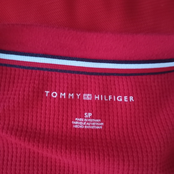 TOMMY HILFIGER women's long sleeve thermal top with lace up front size small - Picture 6 of 7